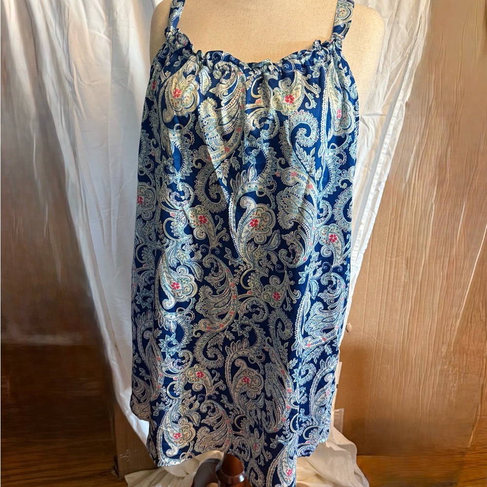 Ralph Lauren Blue Gray Slip Dress